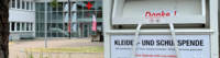 Kleidercontainer stehend vorm BRK Kreisverband Weiden und Neustadt/WN